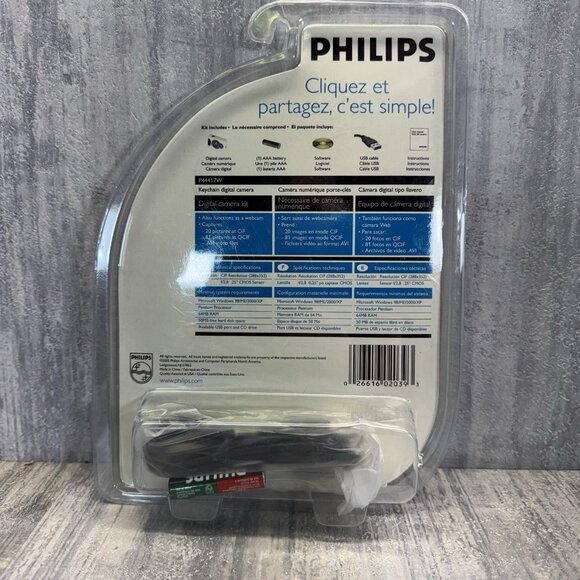Philips Keychain Digital Camera Kit P44417P Point & Shoot 2006 NEW Sealed - Picture 2 of 6